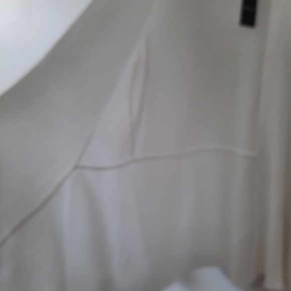 Verve Ami White Cardigan Open Front Draped Ribbed Knit Long Sleeve NWT Size M - Picture 8 of 11